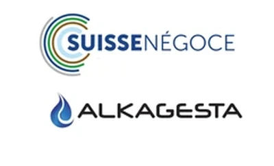 The logos of Suissenégoce and Alkagesta displayed on a plain white background.