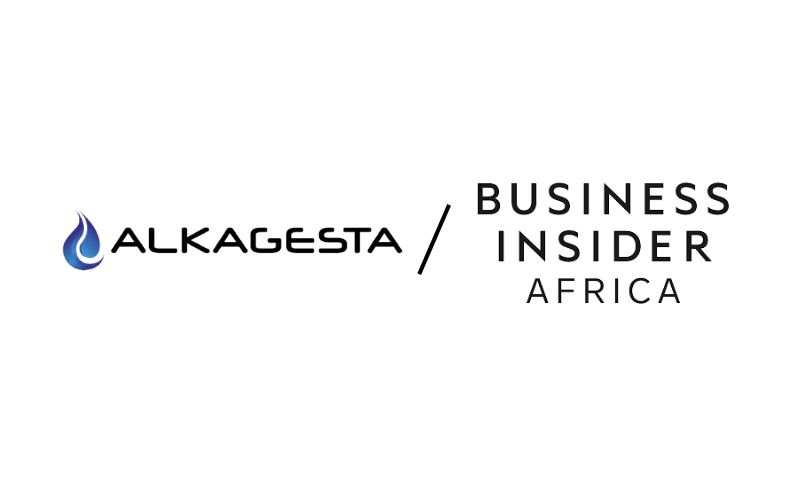 Alkagesta and Business Insider Africa logos representing media feature on fertilizer supply chain security